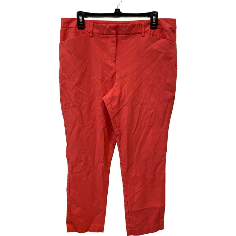 5 for $35 Mario Serrani Womens Pants Sz 14 Orange Ankle Tapered Leg Stretch